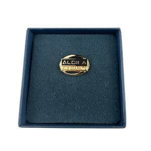 Aldilia #1 in Graphite Vintage Gold Plated Pin Terryberry Tie Tack Original Box